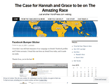 Tablet Screenshot of hannahandgracefortherace.wordpress.com