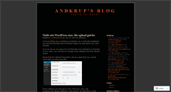 Desktop Screenshot of andkrup.wordpress.com