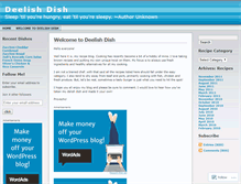 Tablet Screenshot of deelishdish.wordpress.com