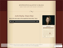 Tablet Screenshot of hypnoticalove.wordpress.com