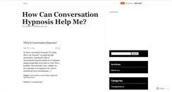 Desktop Screenshot of conversationhypnosisskills.wordpress.com