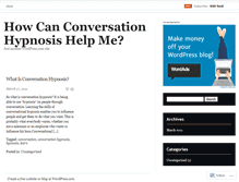 Tablet Screenshot of conversationhypnosisskills.wordpress.com