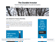 Tablet Screenshot of durableinvestor.wordpress.com