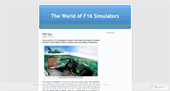 Desktop Screenshot of f16simulator.wordpress.com