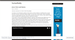 Desktop Screenshot of humanfealty.wordpress.com