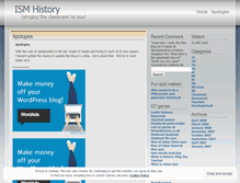 Tablet Screenshot of ismhistory.wordpress.com