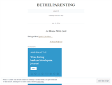 Tablet Screenshot of bethelparenting.wordpress.com