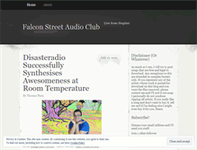 Tablet Screenshot of falconstreetaudioclub.wordpress.com