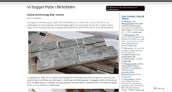 Desktop Screenshot of byggehytte.wordpress.com