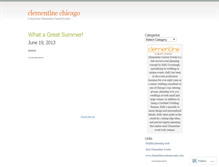 Tablet Screenshot of clementinechicago.wordpress.com