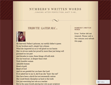 Tablet Screenshot of dannnumber8.wordpress.com