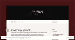 Desktop Screenshot of evid3nc3.wordpress.com