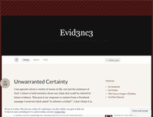 Tablet Screenshot of evid3nc3.wordpress.com