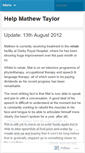 Mobile Screenshot of helpmathewtaylor.wordpress.com