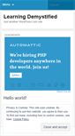 Mobile Screenshot of learningdemystified.wordpress.com