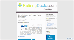 Desktop Screenshot of clearretiringdoctormatters.wordpress.com