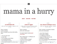 Tablet Screenshot of mamainahurry.wordpress.com