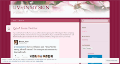 Desktop Screenshot of liveinmyskin.wordpress.com