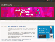 Tablet Screenshot of mindfulhearts.wordpress.com