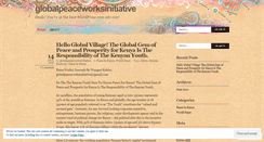 Desktop Screenshot of globalpeaceworksinitiative.wordpress.com
