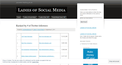 Desktop Screenshot of ladiesofsocialmedia.wordpress.com