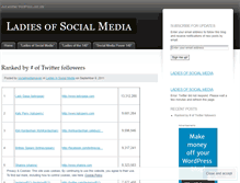 Tablet Screenshot of ladiesofsocialmedia.wordpress.com