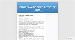 Desktop Screenshot of crossexamofchiefjustice.wordpress.com