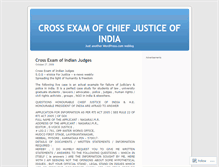 Tablet Screenshot of crossexamofchiefjustice.wordpress.com