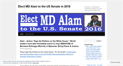 Desktop Screenshot of mdalam4senate2016.wordpress.com