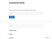 Tablet Screenshot of alhussainyblog.wordpress.com