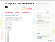 Tablet Screenshot of angelfrost102.wordpress.com