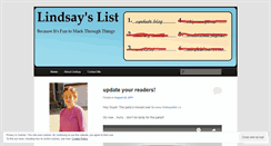 Desktop Screenshot of lindsayslist.wordpress.com