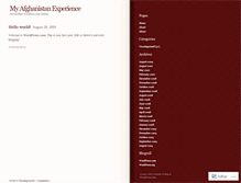 Tablet Screenshot of afghanistanexperience.wordpress.com