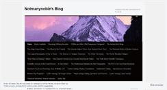 Desktop Screenshot of notmanynoble.wordpress.com
