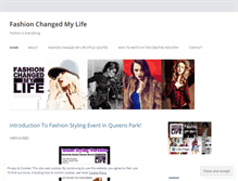 Tablet Screenshot of fashionchangedmylife.wordpress.com