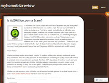 Tablet Screenshot of myhomebizreview.wordpress.com