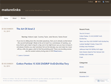Tablet Screenshot of maturelinks.wordpress.com