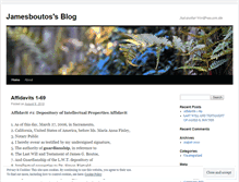 Tablet Screenshot of jamesboutos.wordpress.com
