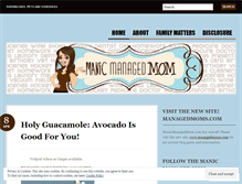 Tablet Screenshot of manicmanagedmom.wordpress.com