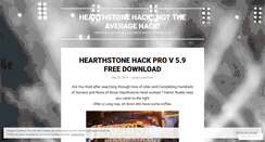 Desktop Screenshot of hearthstonehackz.wordpress.com