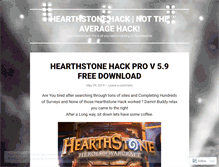 Tablet Screenshot of hearthstonehackz.wordpress.com