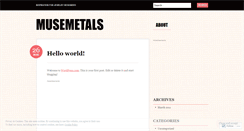 Desktop Screenshot of musemetals.wordpress.com