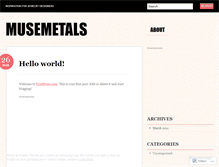 Tablet Screenshot of musemetals.wordpress.com