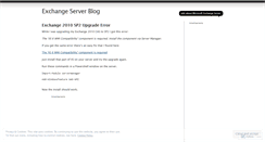 Desktop Screenshot of exchangeserverblog.wordpress.com