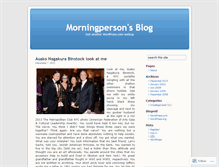 Tablet Screenshot of morningperson.wordpress.com