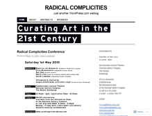 Tablet Screenshot of curatingart.wordpress.com