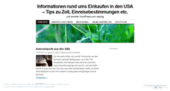 Desktop Screenshot of einkaufenusa.wordpress.com