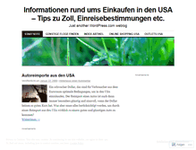 Tablet Screenshot of einkaufenusa.wordpress.com