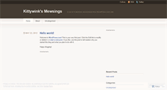 Desktop Screenshot of kittywink.wordpress.com