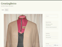 Tablet Screenshot of creatingretro.wordpress.com